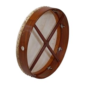 Bodhran, 18"x3.5", Tune, Rosewood, Cross