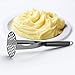 iCooker Potato Masher Stainless Steel] - Professional Ricer Slicer For Vegetables, Fruits, Eggs, Mashed Potatoes - Best Fruit Crusher [Black Handle]