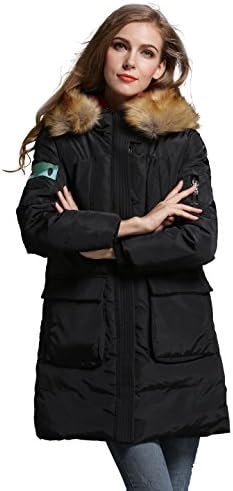 Aini Savoie Women's Down Jackets Stylish Down Coats Parka L Black
