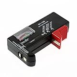 【JDS】バッテリーテスター 電池残量測定器 ブラック 液晶 測定器 単1～5形 9Ｖ形乾電池 1.5Ｖ 乾電池やボタン電池の残量チェック