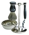 Edwin Jagger Hand Assembled Black (gillette Mach 3) Four Piece  Shaving Set S81m716b