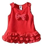 (ポルトプエルト) Porto Puerto フリル 綿 可愛い リボン付 サロペット 女の子 ガールズ ベビー 赤ちゃん キッズ 子ども 85㎝ 90㎝ スカート オーバーオール カジュアル (90