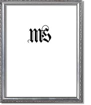8.5x11 / 8.5'' x 11'' Frame for Picture Photo or Diploma, Solid Wood, Silver, style #628