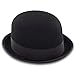 Belfry Deuce 100% Wool Felt Stingy Brim Men's Derby Bowler Hat in 2 Colors