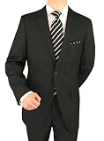 Presidential Suit Italian Modern Fit 2 Button Black Stripe