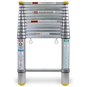 Telesteps 1800 250-Pound Duty Rating Aluminum Telescoping Extension Ladder, 14-1/2-Foot