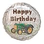 (2) JOHN DEERE TRACTOR BIRTHDAY MYLAR Balloons Green Tractor with Yellow Trim