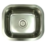 Elements of Design EU12106BN COUNTRY Stainless Steel Undermount Single Bowl Kitchen Sink, Brushed Ni