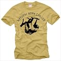 Coole Fun T-Shirts f�r Herren NATURAL BORN CHILLER T-Shirt vintage gelb Gr��e S-XXL