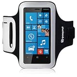 Nokia Lumia 620 Black Shocksock Sports Armband Case Cover for Excercise Protection Built in Screen Protector and Access to Controls From The Keep Talking Shop