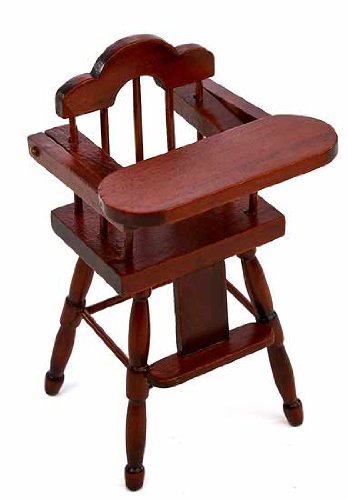 Dollhouse Miniature Wood High Chair