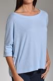 Michael Stars 1x1 Slub 3/4 sleeve Dolman Boatneck