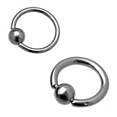 【Body　Jewelry/ボディーピアス】定番デザインボディピアス【ボディーピアス】キャプティブビーズボディピアス/14Ga/舌ピアス/医療用サージカル(316L)ステンレスアクセサリー/ボディジュエリー