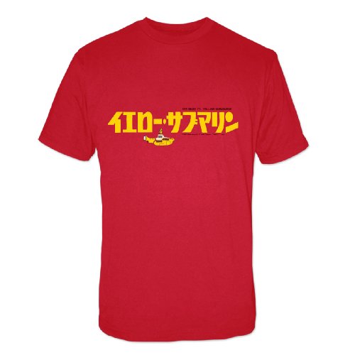 C.I.D. Mens Beatles – Yellow Submarine Japan – Red – X-Large