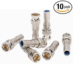 Paladin 9730 RG59 BNC SealTite Compression Connectors, 10-Pack by 