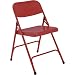National Public Seating 200 Series All Steel Premium Folding Chair with Double Brace, 480 lbs Capacity, Red (Carton of 4)