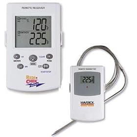 New Maverick Remote Smoker Thermometer Wireless Receiver W LCD Monitor Smoking Chamber Temperature by