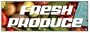 72" FRESH PRODUCE Outdoor Vinyl Banner stand farmers market sign