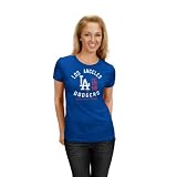 MLB Los Angeles Dodgers Women's Short Sleeve Crew Neck Tee (Deep Royal, Medium)