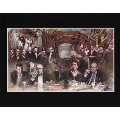 Godfather Goodfellas Sopranos Heat Scarface Movie Poster Print - 19x13