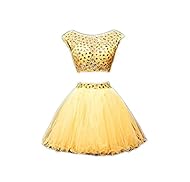 Satin/Tulle Cocktail  Beaded  Evening Dress/Homecoming Dress/Prom Dress/Wedding Party Dress  With Rhinestones and Ruffles