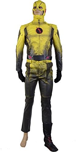 Men's Reverse Flash Yellow Costume Halloween Cosplay X-Large