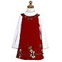Bonnie Jean Toddler Little Girl Red Christmas Holiday Jumper Set 2T-6X