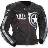 TEKNIC RAGE TEXTILE/LEATHER JACKET (42) (BLACK/SILVER)