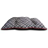 American Kennel Club AKC Plaid Pillow Bed, Gray