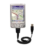 Coiled Power Hot Sync and Charge USB Data Cable w/ Tip Exchange for the Mio Technology 168RS - Gomadic Brand