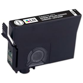 Compatible Epson T068120 (T0681) High Yield Black Ink Cartridge w/ Improved Chip for C120 and Workforce 30 by LD Products