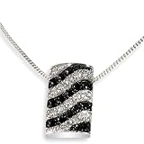 Goldmaid Damen-Collier 925 Sterlingsilber Zirkonia schwarz weiß Pa C311S