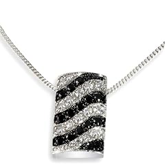 Goldmaid Damen-Collier 925 Sterlingsilber Zirkonia schwarz wei� Pa C311S
