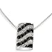 Goldmaid Damen-Collier 925 Sterlingsilber Zirkonia schwarz wei� Pa C311S