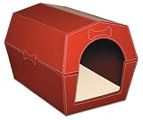 Petmate Boutique Leather Indoor Dog Home, Warm Red