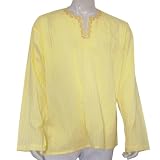 Mens Long Sleeves Kurta Cotton Shirt India Chest 42 inches