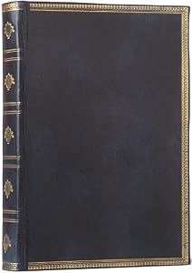 Navy Victor Hugo Handmade Diary Journal, Genuine Italian Leather, Hard Cover, 5x7", Gift Boxed