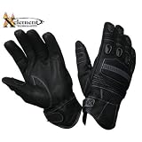 Xelement Advanced Motorcycle Gloves With Reflective Knuckle Guards - Size : XL