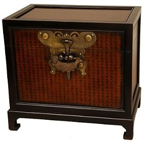 Best Japanese Design Bedroom Furniture - 17 Butterfly Hope Chest Trunk w  Calligraphy by ORIENTAL FURNITURE