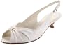Bridal by Butter Women's Flamingo Kitten-Heel Pump,white satin,8.5 M US