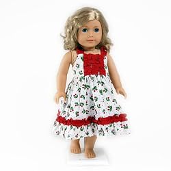 Red Cherry Dress Doll Outfit Clothing -- Fits 18" American Girl Doll