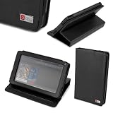 Housse Etui DURAGADGET Luxe Noir en cuir v�ritable avec Port de Maintien Rotatif 360� pour Tablette Amazon Kindle Fire �cran 7 pouces (derni�re / nouvelle g�n�ration septembre 2012)par Duragadget