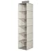 InterDesign 6-Shelf Sweater Organizer - Chevron Hanging Closet Storage System, Taupe/Natural