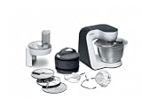 Produkt-Bild: Bosch MUM52110 K&uuml;chenmaschine Styline / 700 Watt / Edelstahl-R&uuml;hrsch&uuml;ssel / Durchlaufschnitzler / Knethaken Metall / R&uuml;hr-/Schlagbesen