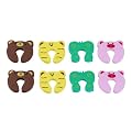Bundle Monster New Baby / Child Animal Cushiony Finger Safety Door Stop Guard Set - 8 Piece Mixed Lot