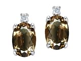 2.04 cts Genuine Smoky Quartz Earrings - 14kt White or Yellow Gold FREE GIFT BAG!