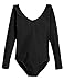 Arshiner Kids Girl's Classics Long Sleeve Camisole Leotard , Black 14(Age for 7-8Y )