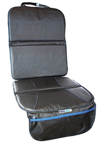 Deluxe Car Seat Protector By Koolacc | Perfect Child Car Seat Protector Mat for Leather Seats | Ideal Under Car Seat Protector Cover for Baby or Child Safety Booster Seats | Saves Damage From Dents, Spills & Stains | 100% Satisfaction Guarantee