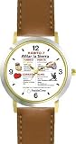 Habit 7 - Sharpen the Saw (Spanish) - DELUXE TWO-TONE WATCH from THE 7 HABITS - WATCH COLLECTION BY WATCHBUDDY&reg; - Arabic Numbers - Brown Leather Strap-Size-Children's Size-Small ( Boy's Size & Girl's Size )