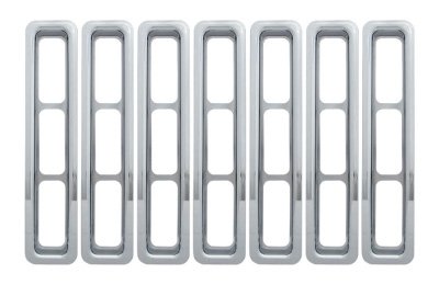 1997 - 2005 JEEP Wrangler High Impact Triple Chrome Plated ABS Grille Grill Inserts Overlays